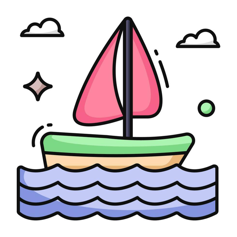 An icon design of boat vector