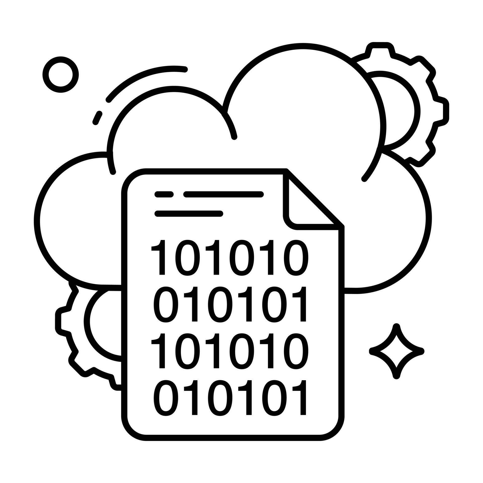 Vector design of cloud binary file 36372526 Vector Art at Vecteezy