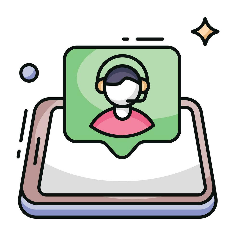 Trendy design icon of customer service representative vector