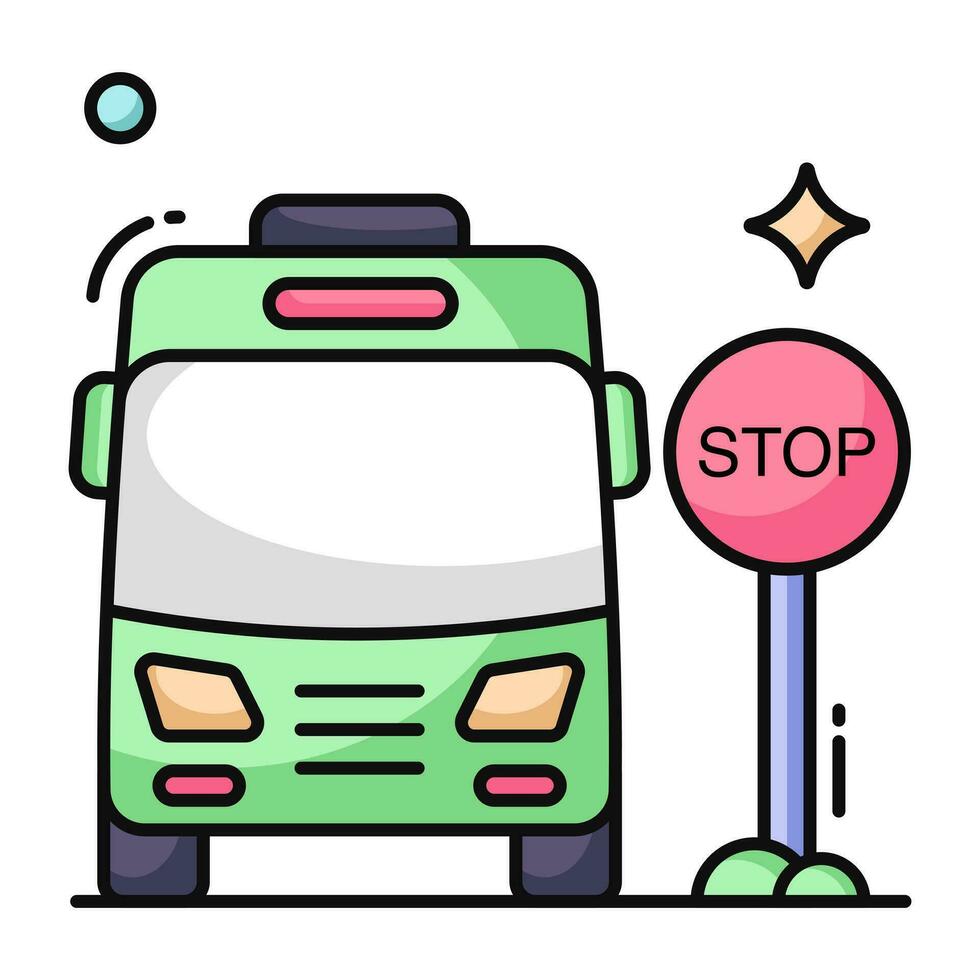 A perfect design icon of bus vector