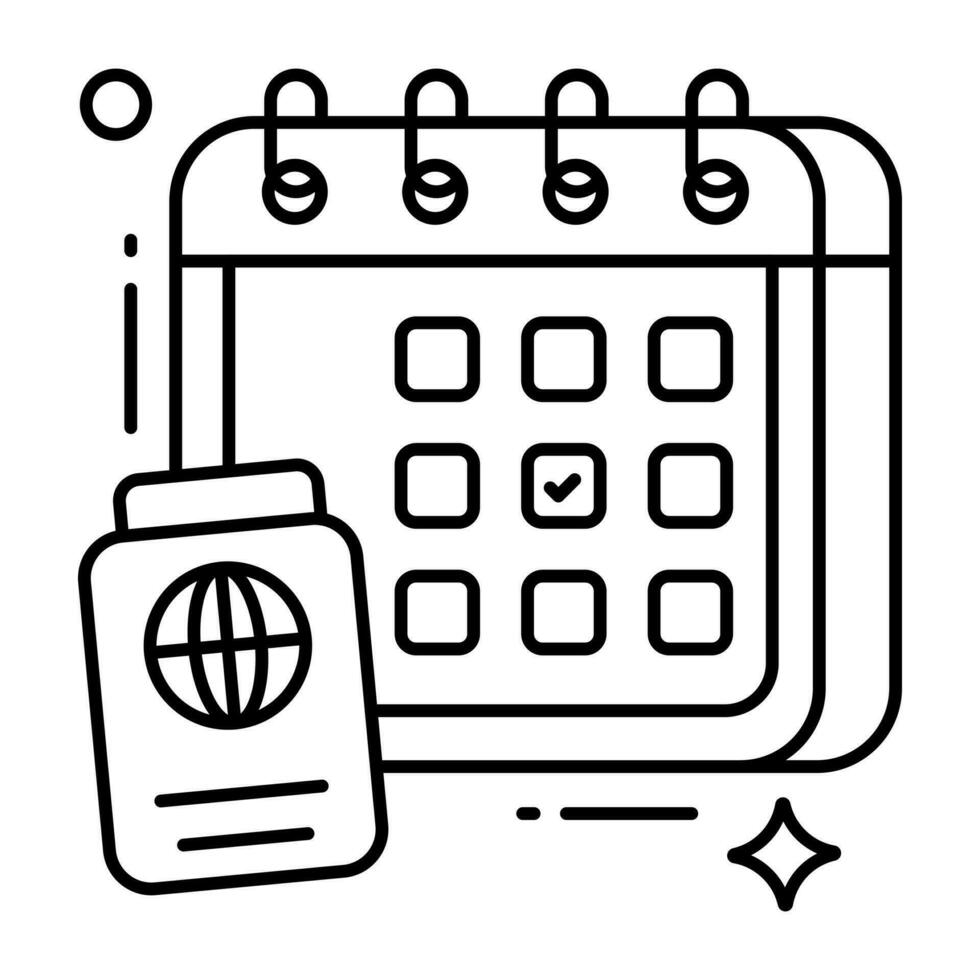 An icon design of vacation schedule vector