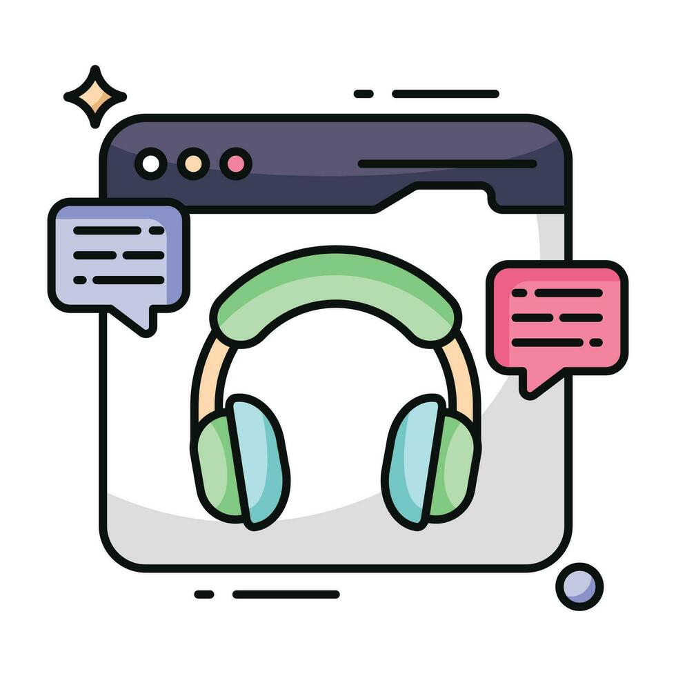 Perfect design icon of web chatting vector