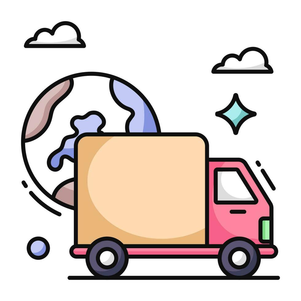 Perfect design icon of cargo van vector