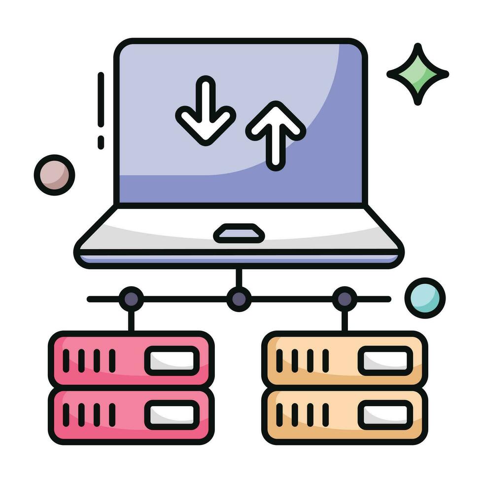 Modern design icon of online data transfer vector