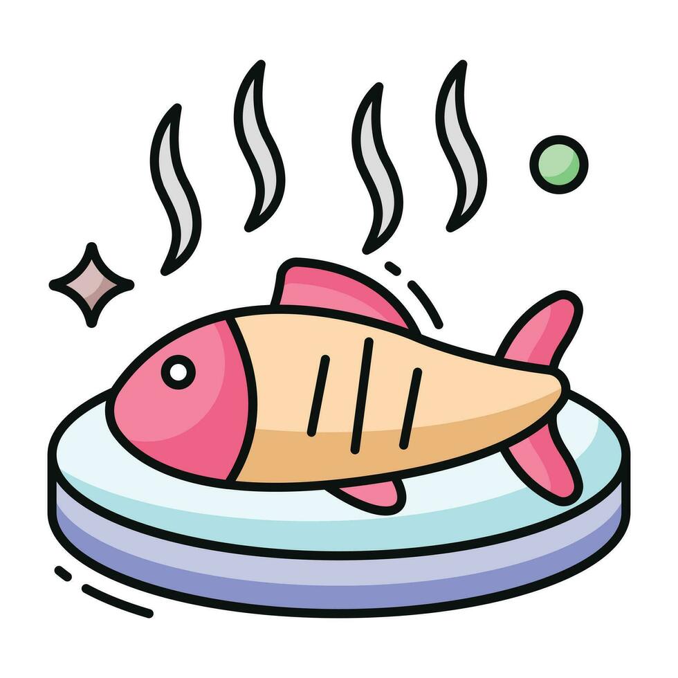 An icon design of fish, editable vector