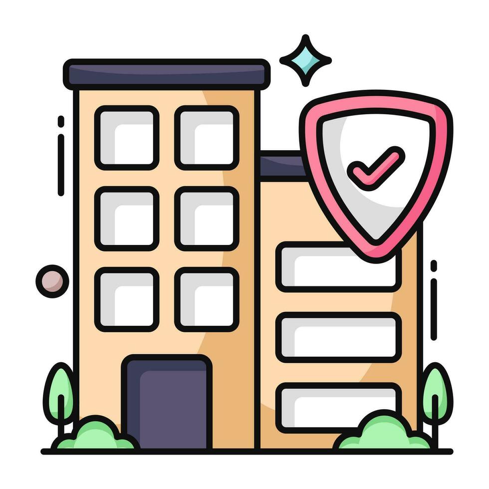 Modern design icon of commercial building vector