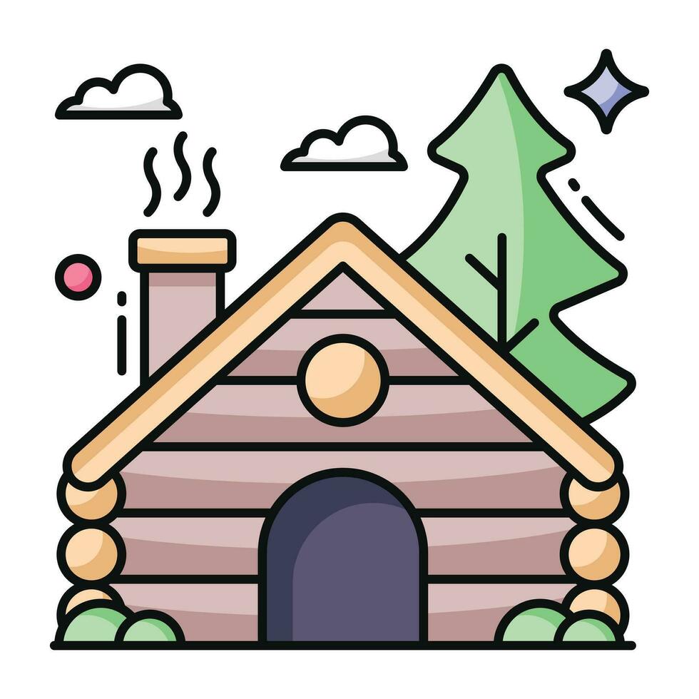 Editable design icon of home vector