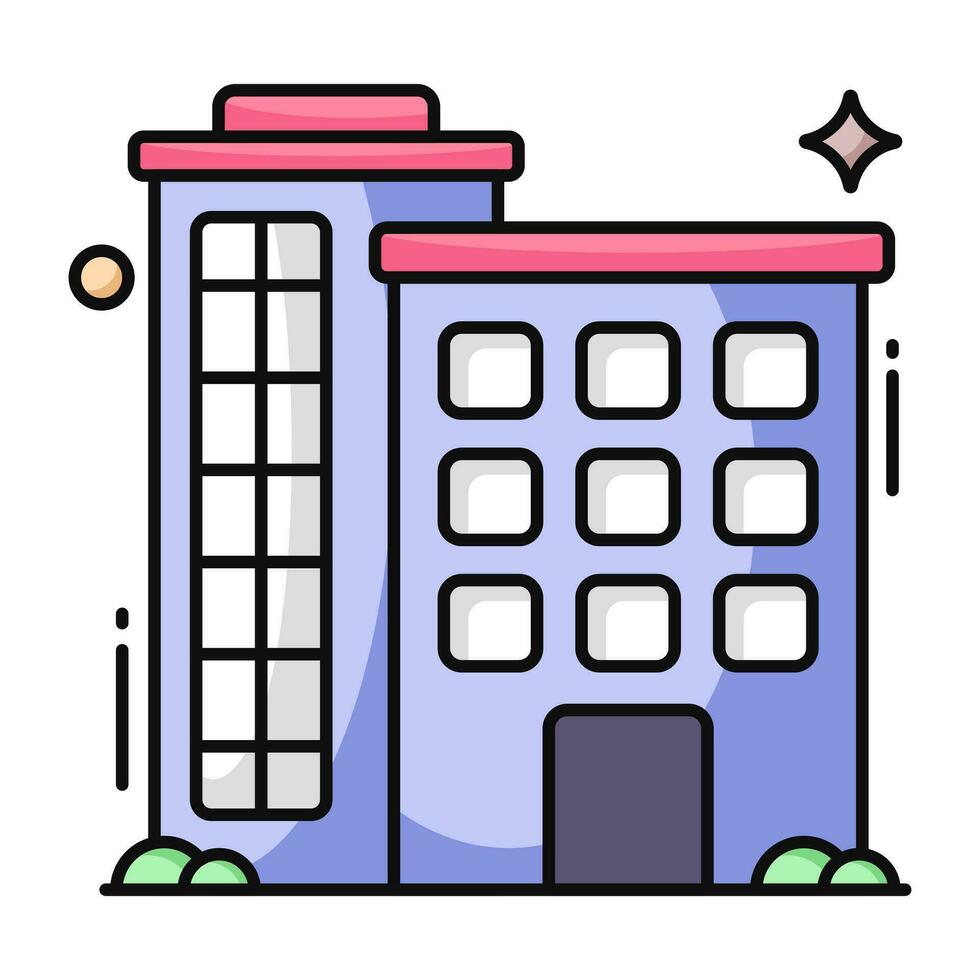 Modern design icon of commercial building vector