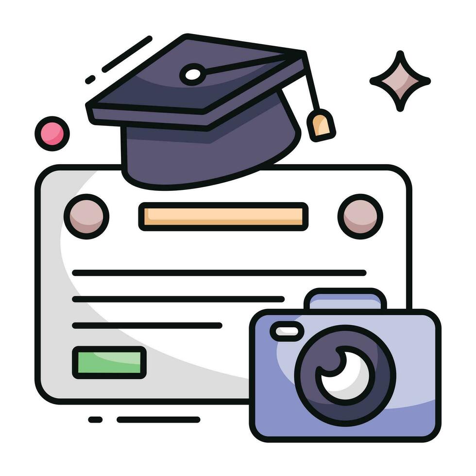 moderno diseño icono de fotografía curso vector