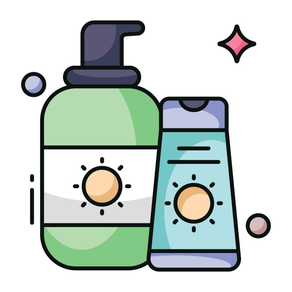 A creative design icon of sunblock vector