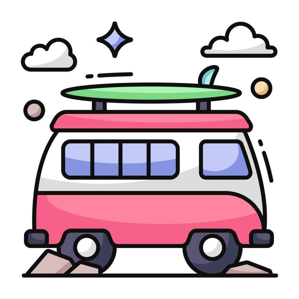 An icon design of road trip vector