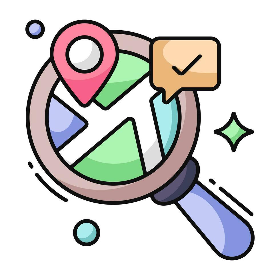 Unique design icon of search location vector