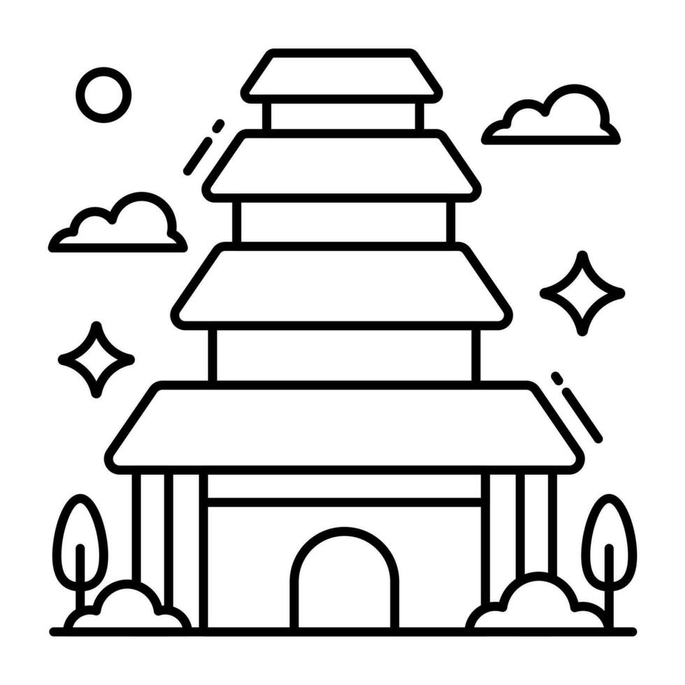 Trendy design icon of Eiffel tower vector