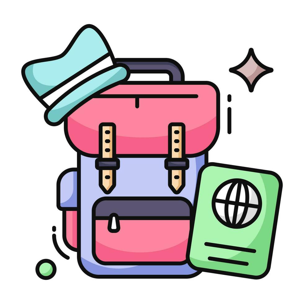 Premium download icon of backpack vector