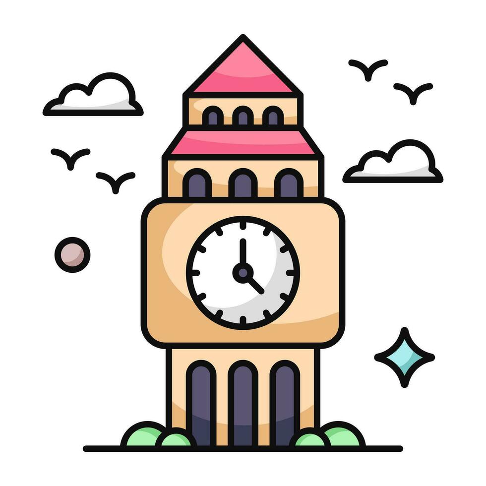 A beautiful design icon of Pisa tower vector