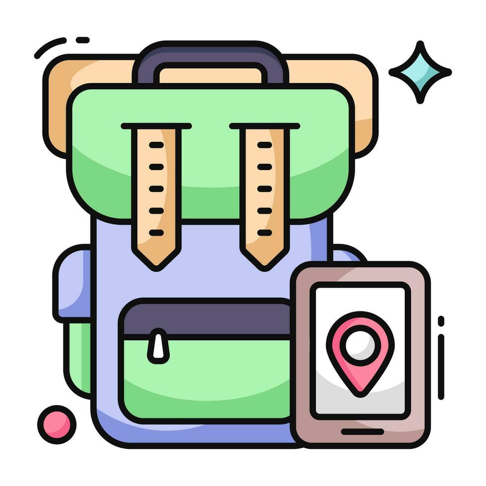 Premium download icon of backpack vector