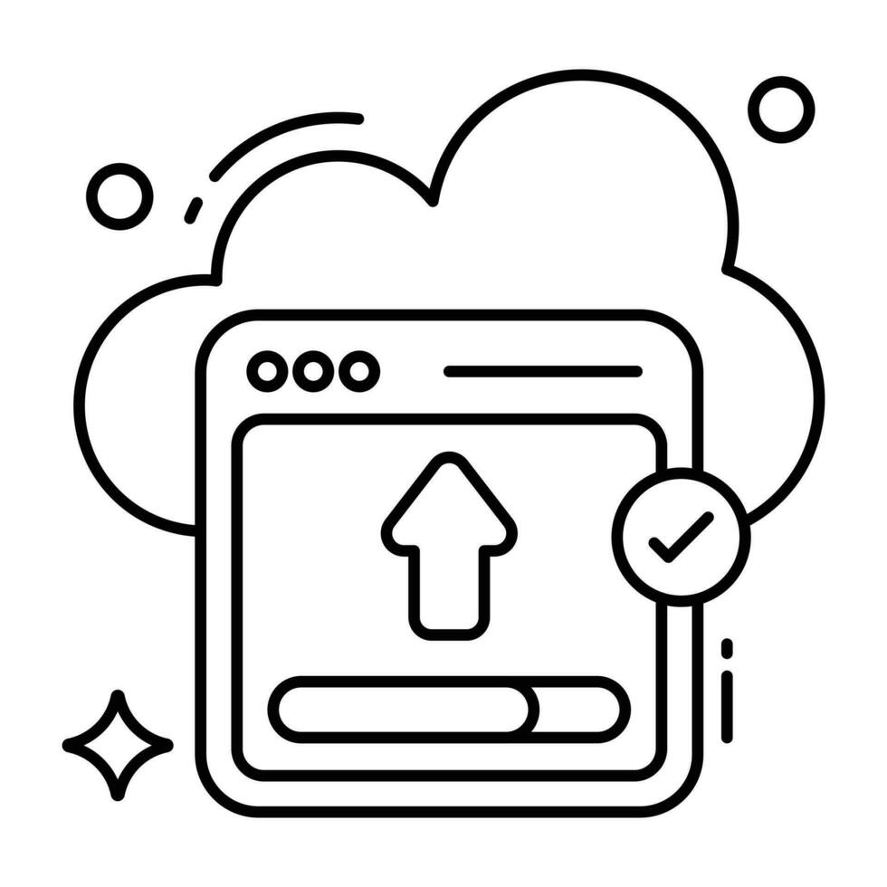 Modern design icon of website upload vector