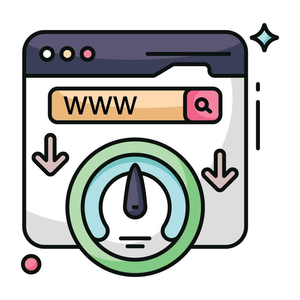 Modern design icon of web speed optimization vector