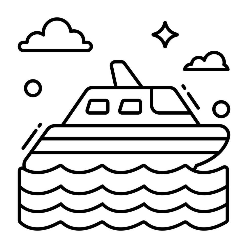 An icon design of boat vector