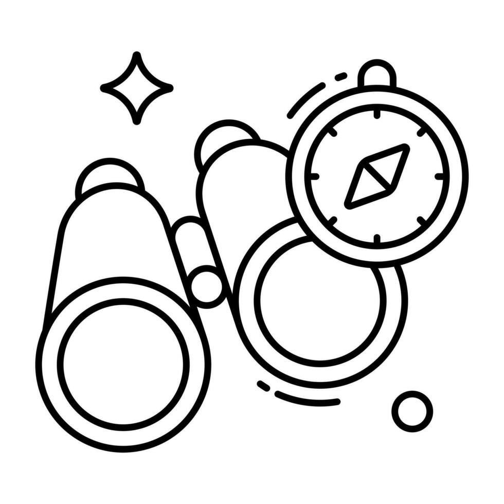 A unique design icon of binoculars vector