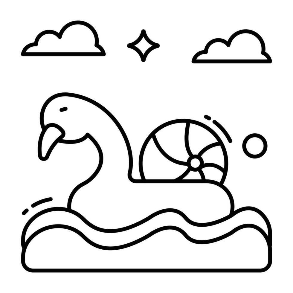 An icon design of flamingo vector