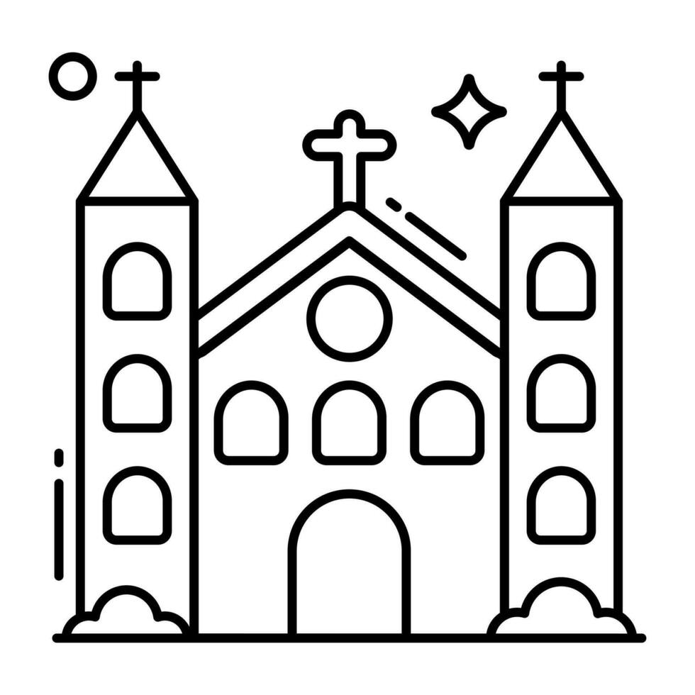 Modern design icon of church building vector