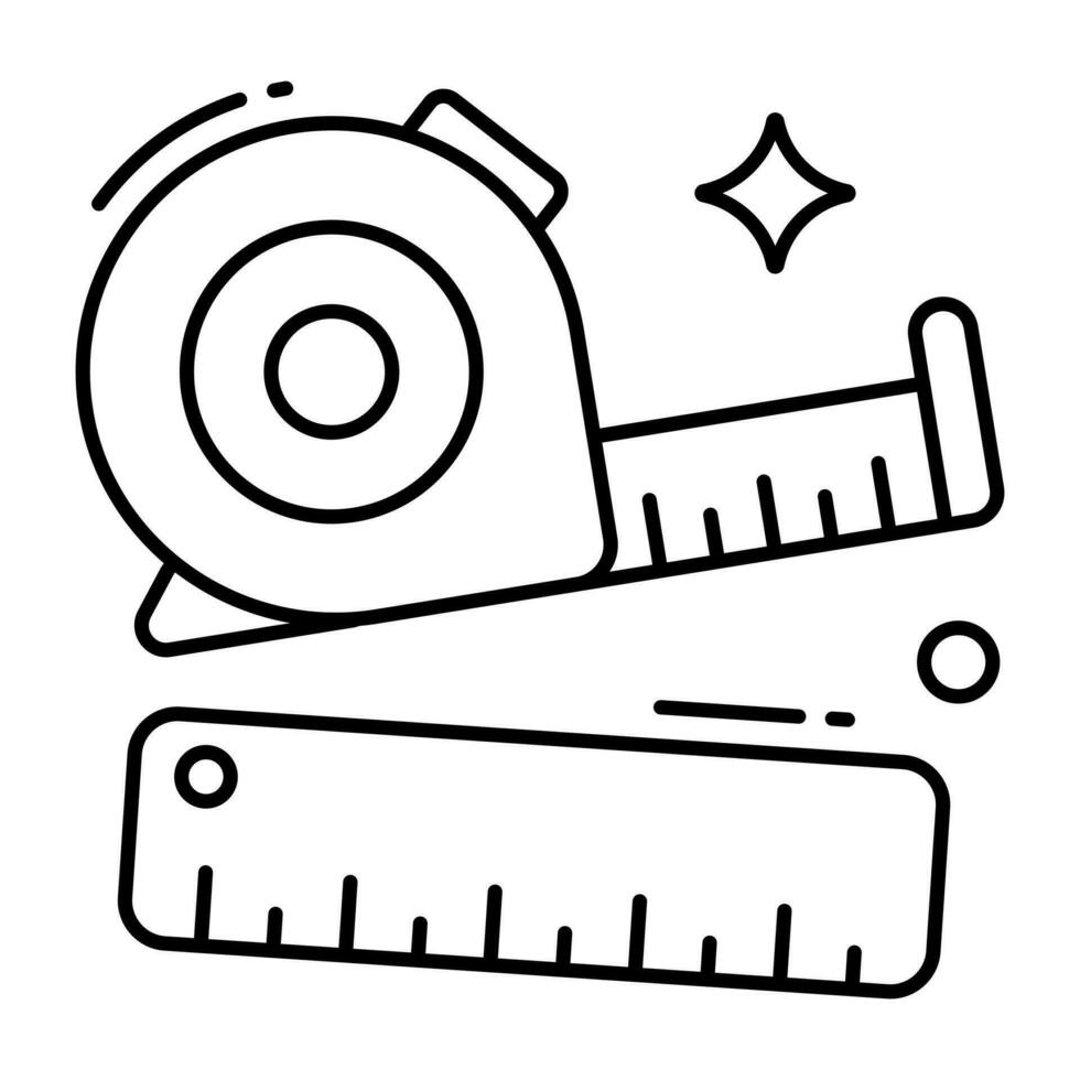 Unique design icon of inches tape vector