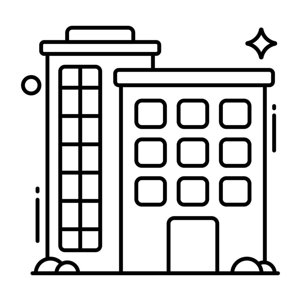 icono de diseño moderno de edificio comercial vector