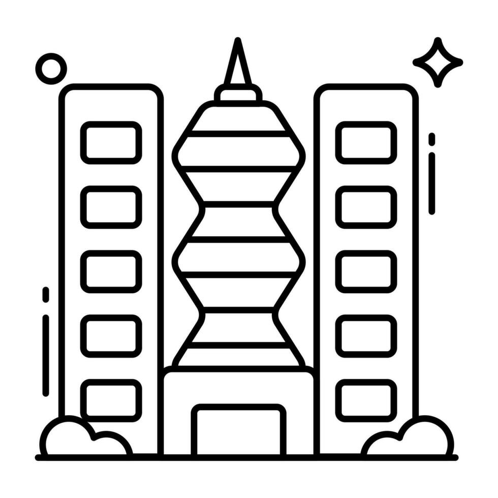Modern design icon of commercial building vector