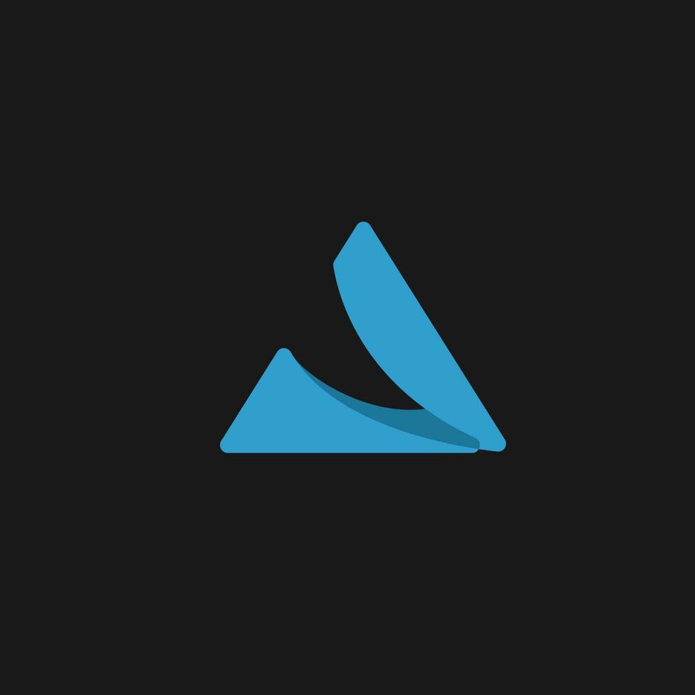 abstract triangle logo template design vector