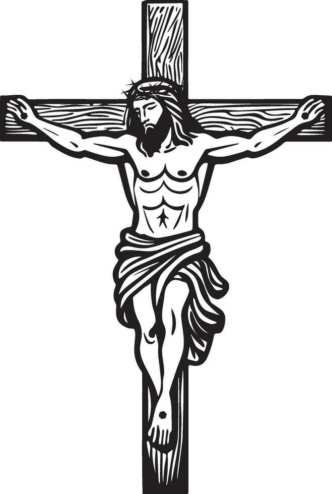 AI generated Jesus Christ on the Cross vector