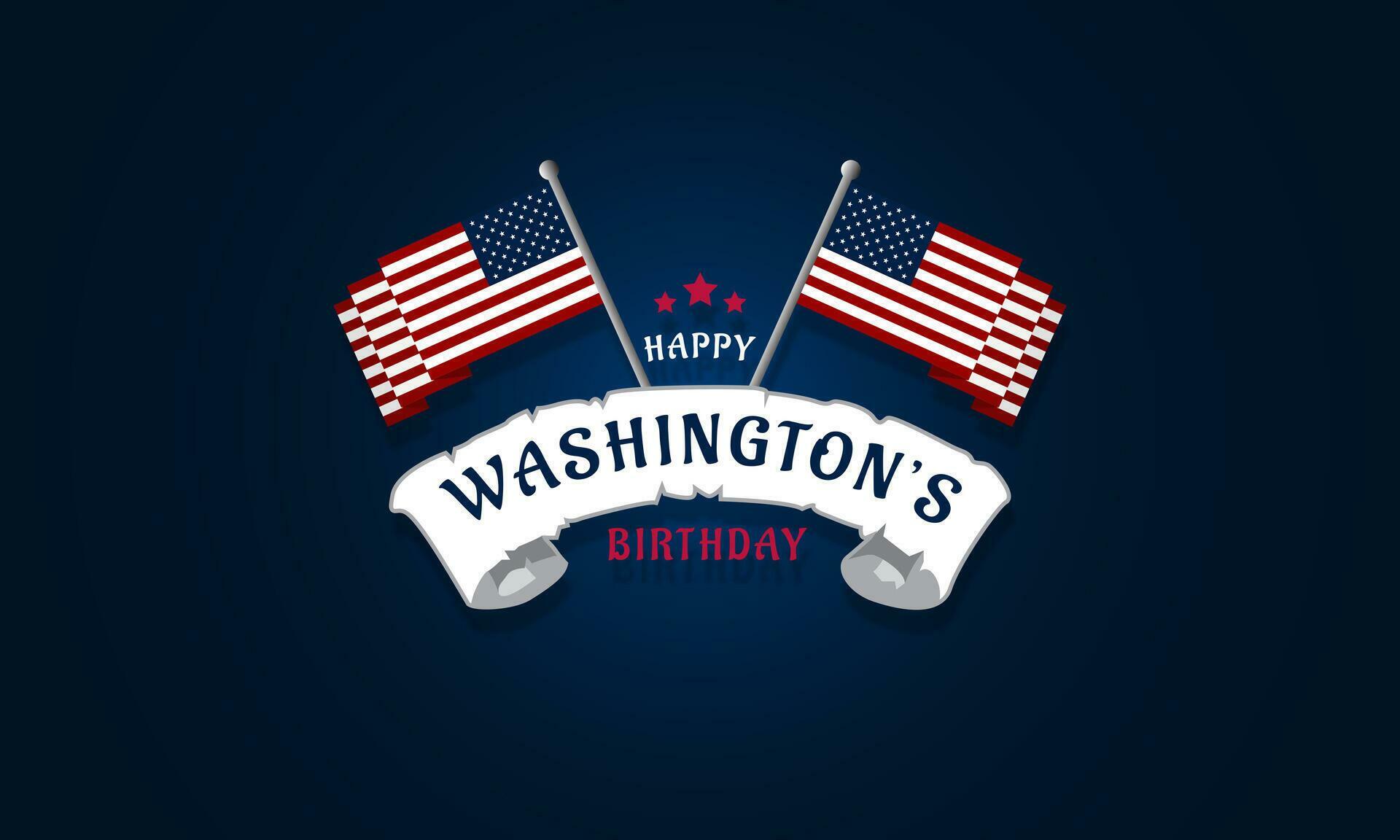 Happy Washingtons Birthday Background Vector Illustration 36373267