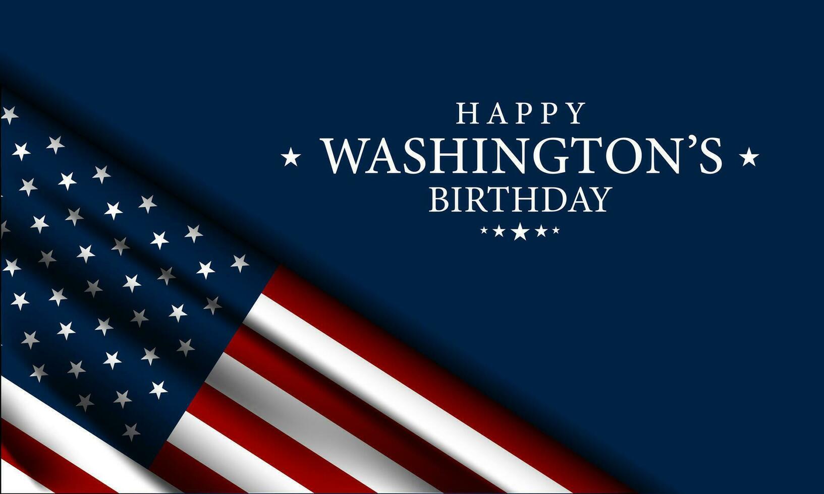 contento Washington cumpleaños antecedentes vector ilustración