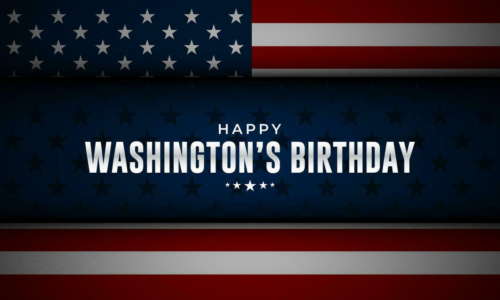 Happy Washingtons Birthday Background Vector Illustration