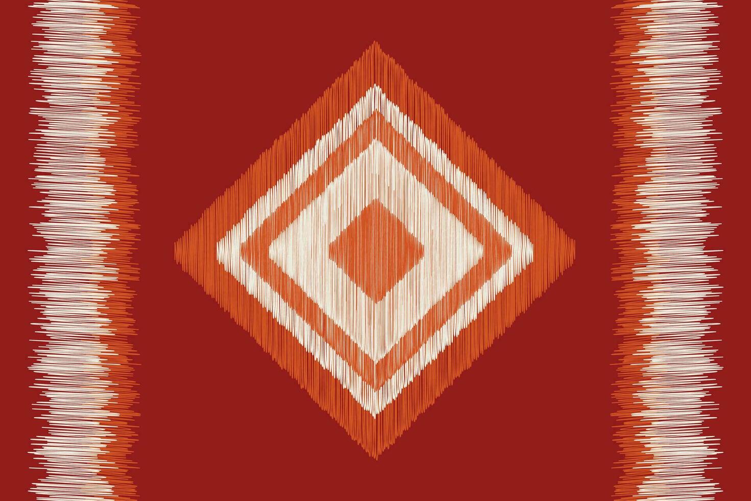 étnico ikat tela modelo geométrico estilo.africano ikat bordado étnico modelo rojo Navidad día antecedentes. resumen,vector,ilustración.textura,ropa,marco,decoración,motivo. vector