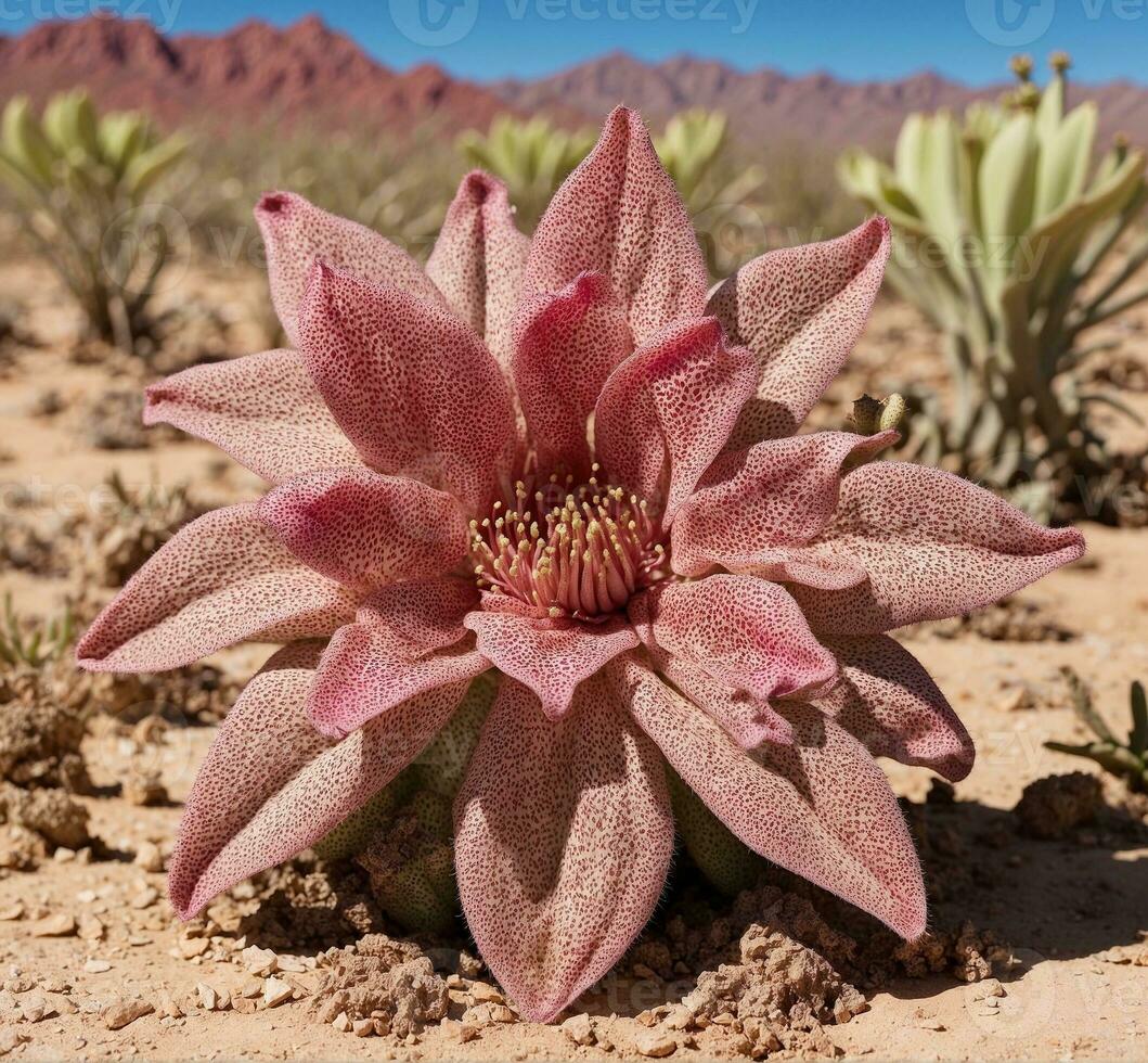 AI generated Cactus in the Mojave Desert, California, United States. photo
