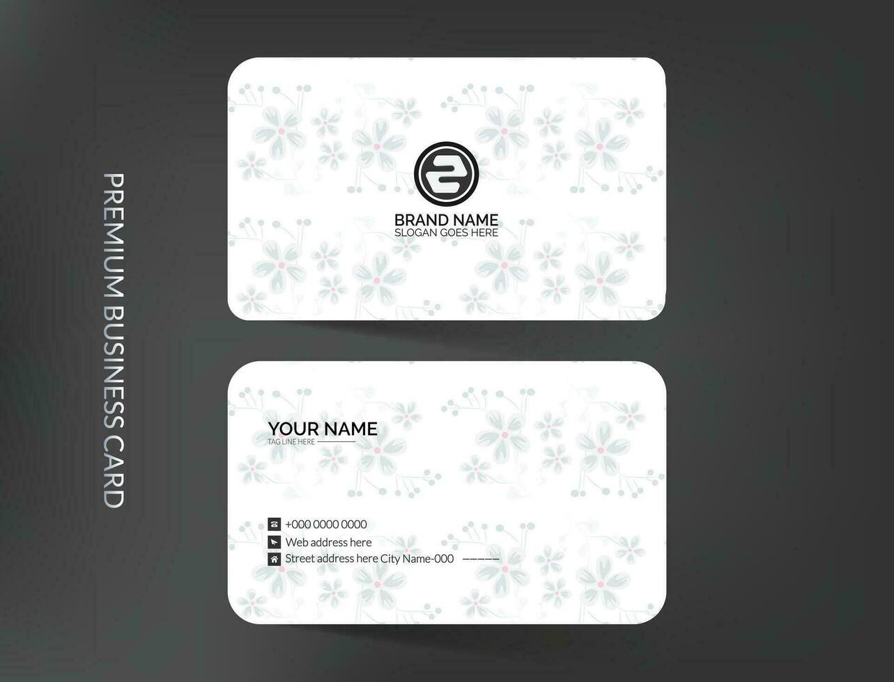 elegante negocio tarjeta modelo con sombra flores vector