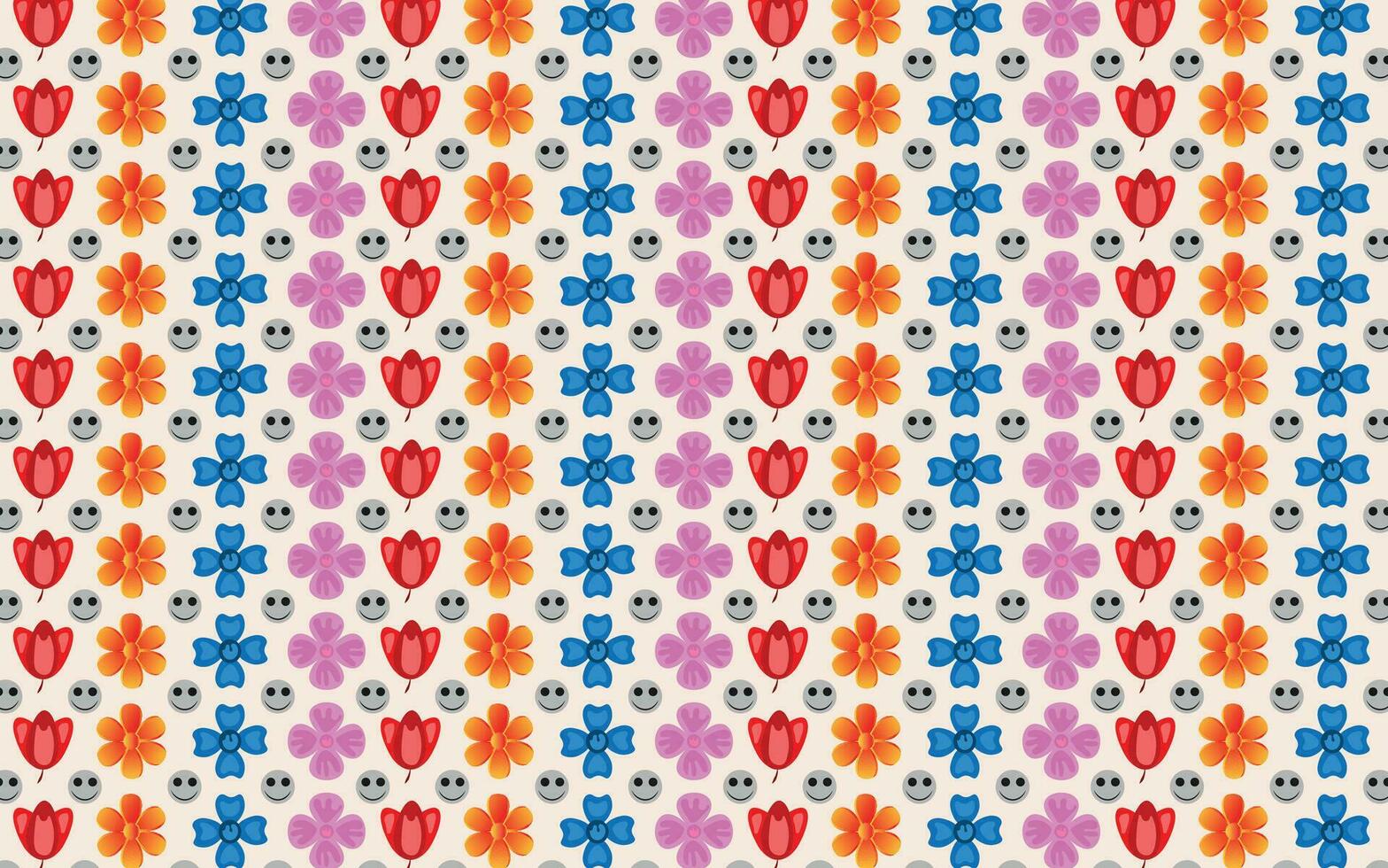 Flower embroidery pattern vector design