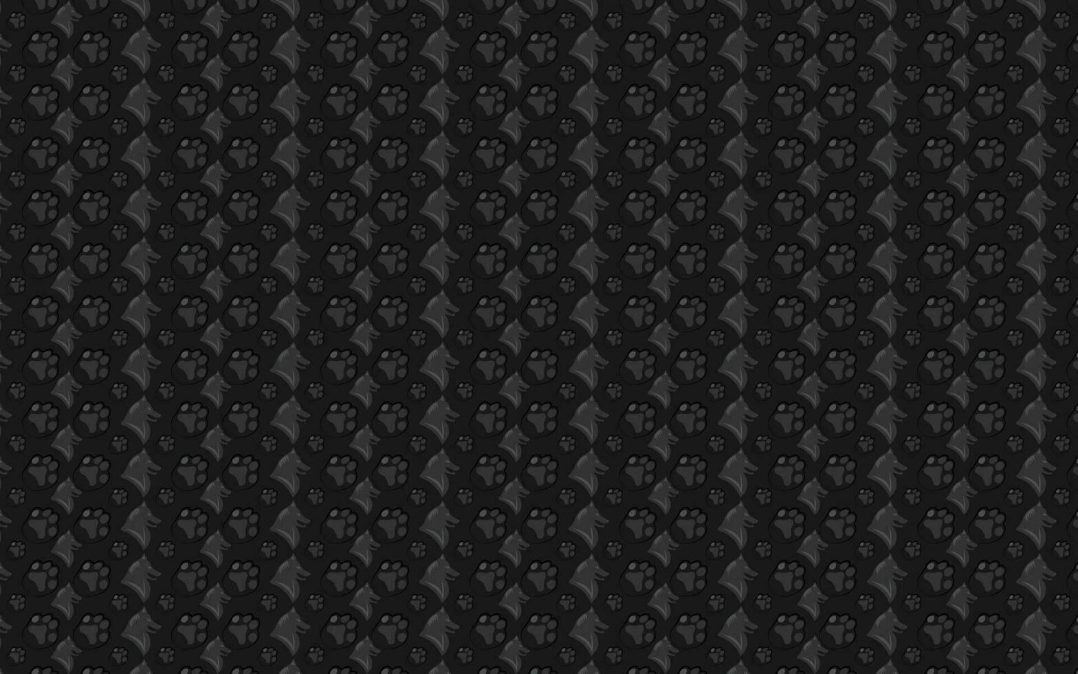 Dog footprint pattern and background design vector