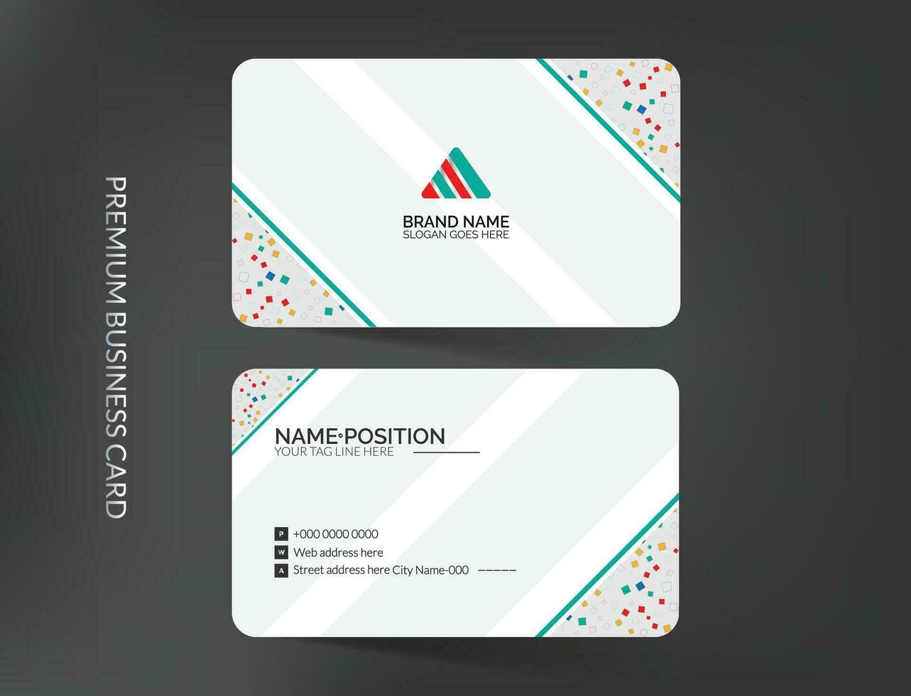 Simple and elegant modern business card template design vector