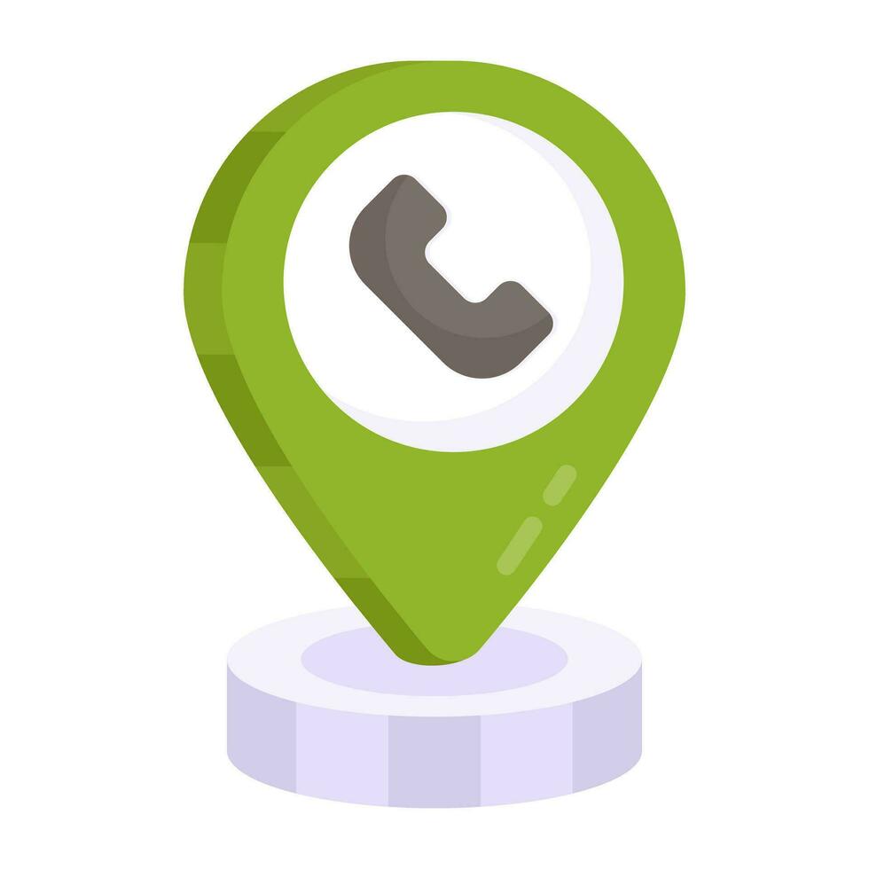 Receiver inside pointer denoting concept of phone location vector