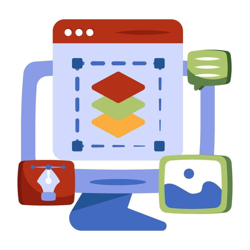 An editable design icon of layers vector