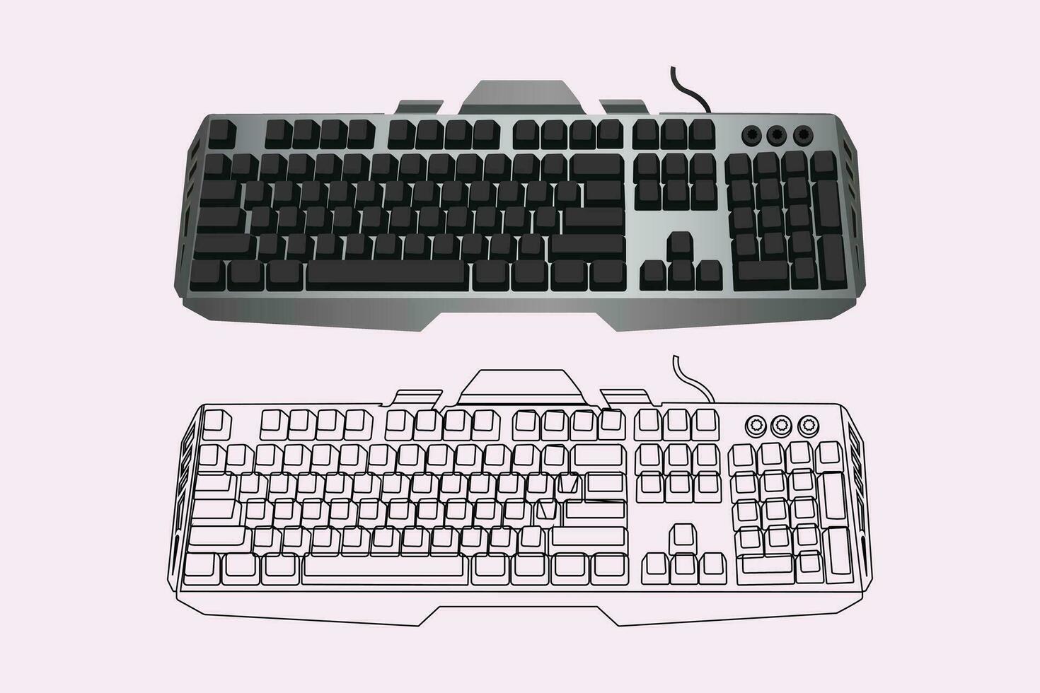 juego de azar teclado parte superior ver aislado en antecedentes vector ilustración eps