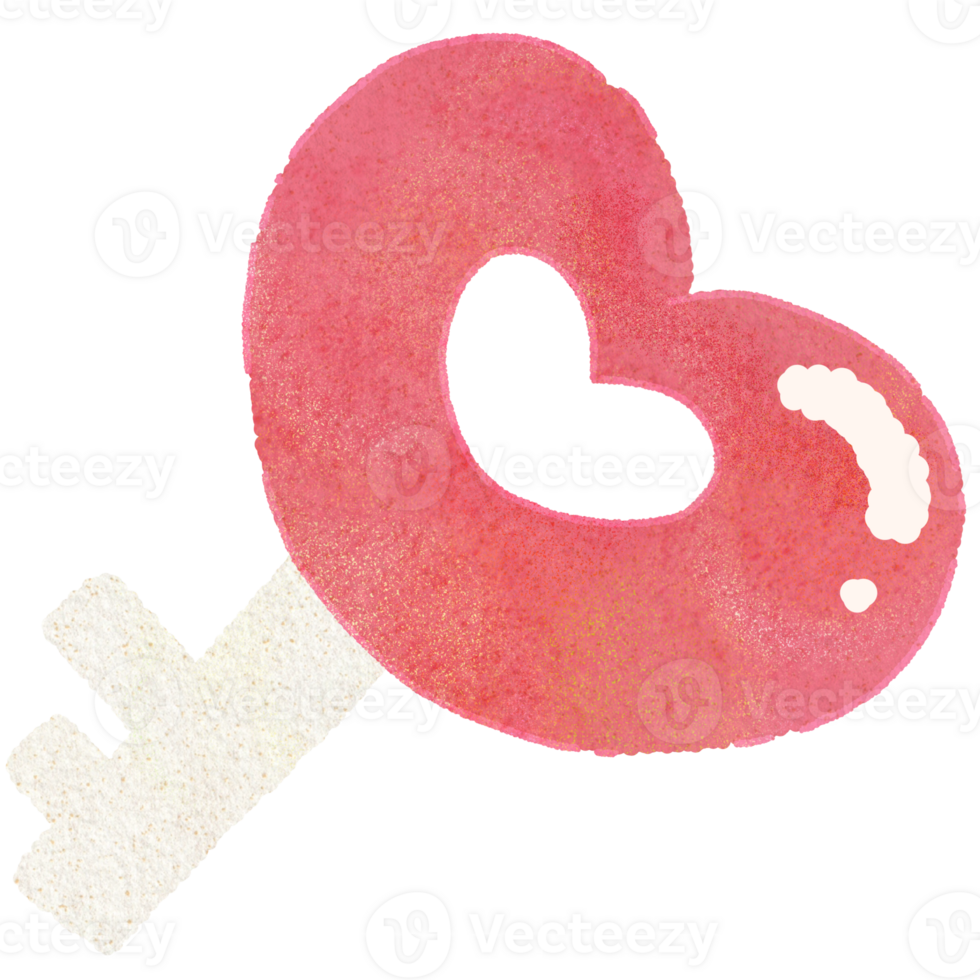 Valentine's Love With The Key In Heart Shape For Valentine's Day png