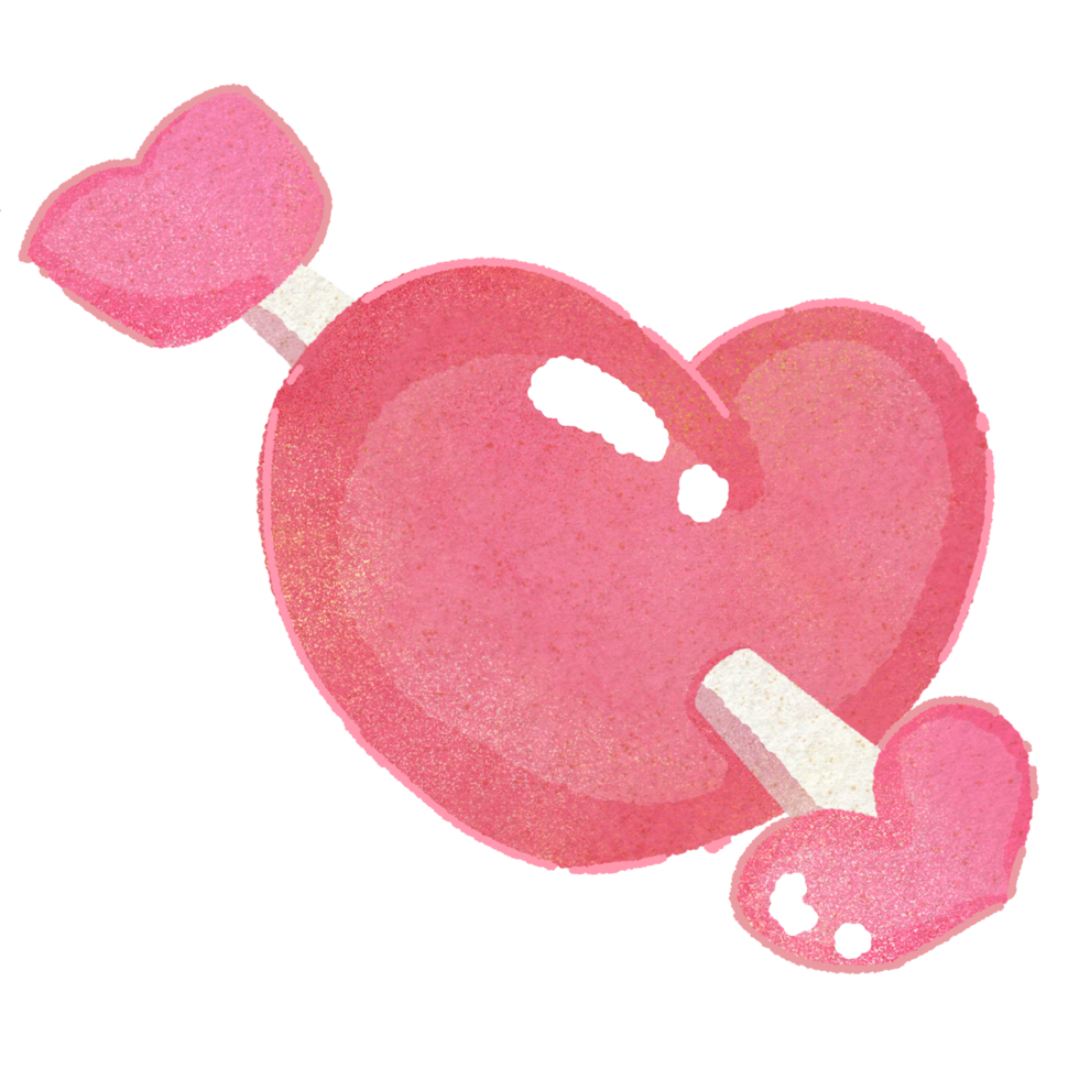 valentine heart with arrow cute for valentine's day png