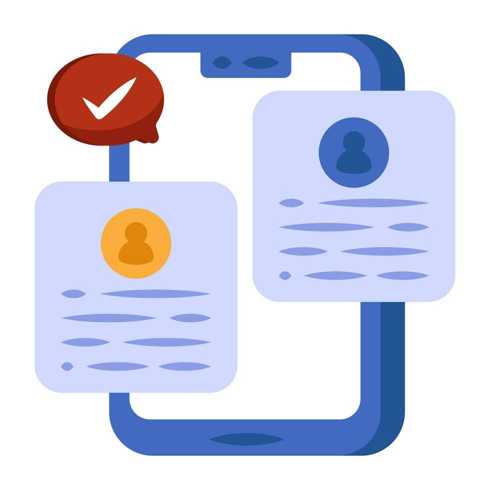 Perfect design icon of mobile cv vector