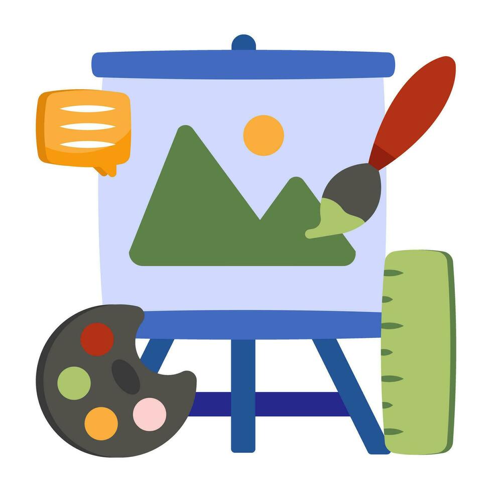 Premium icon of painting board vector