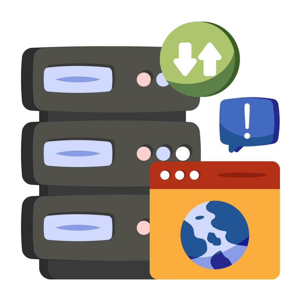 An icon design of server rack vector