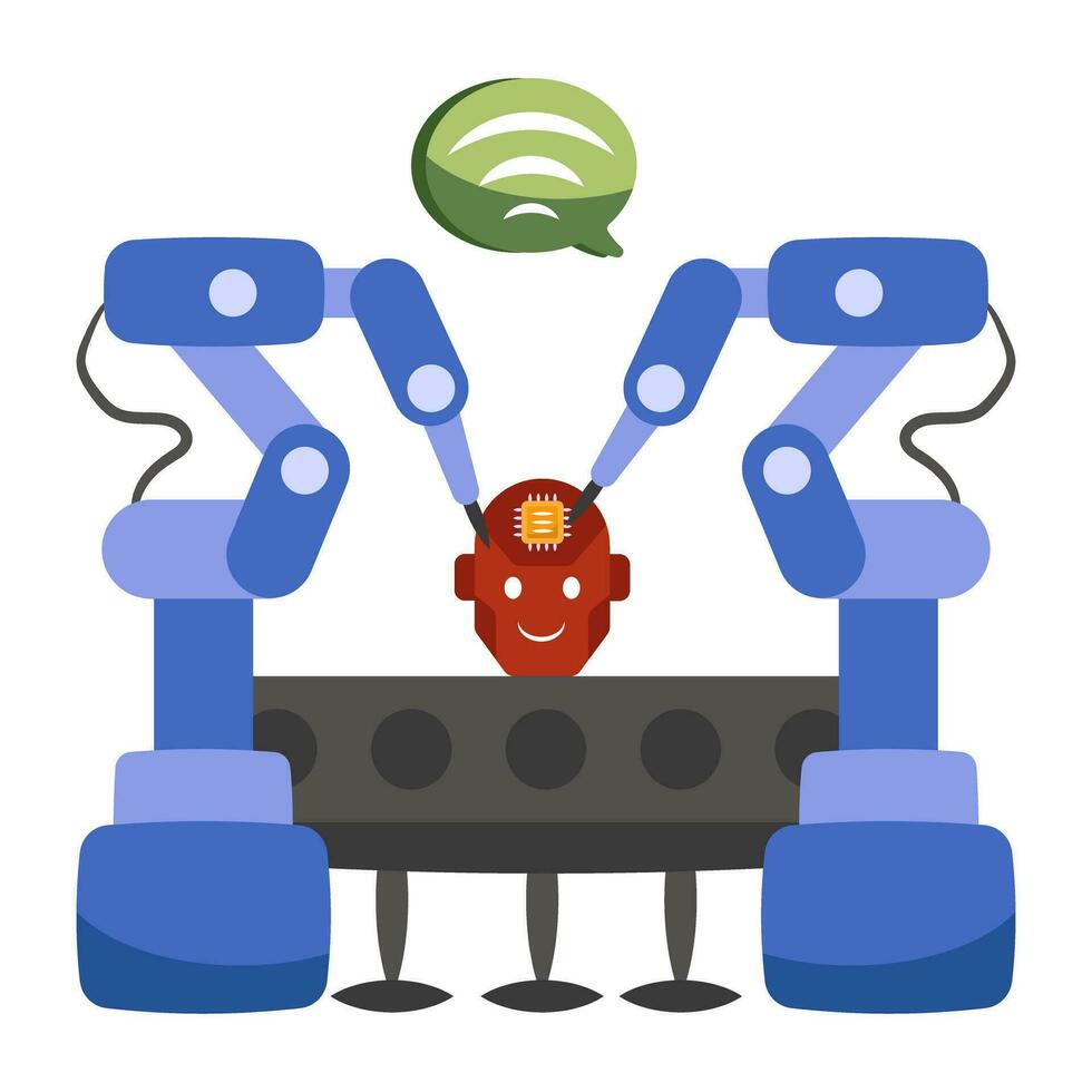 An icon design of smart machine vector