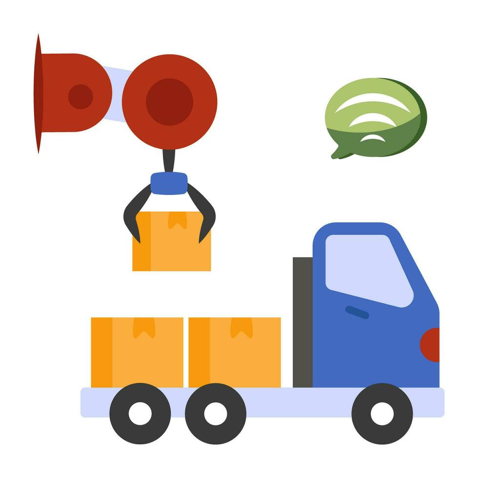 Editable design icon of cargo loading vector